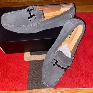 Grey slip on shoes